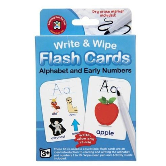 Write & Wipe Alphabet and Early Numbers Flash Cards